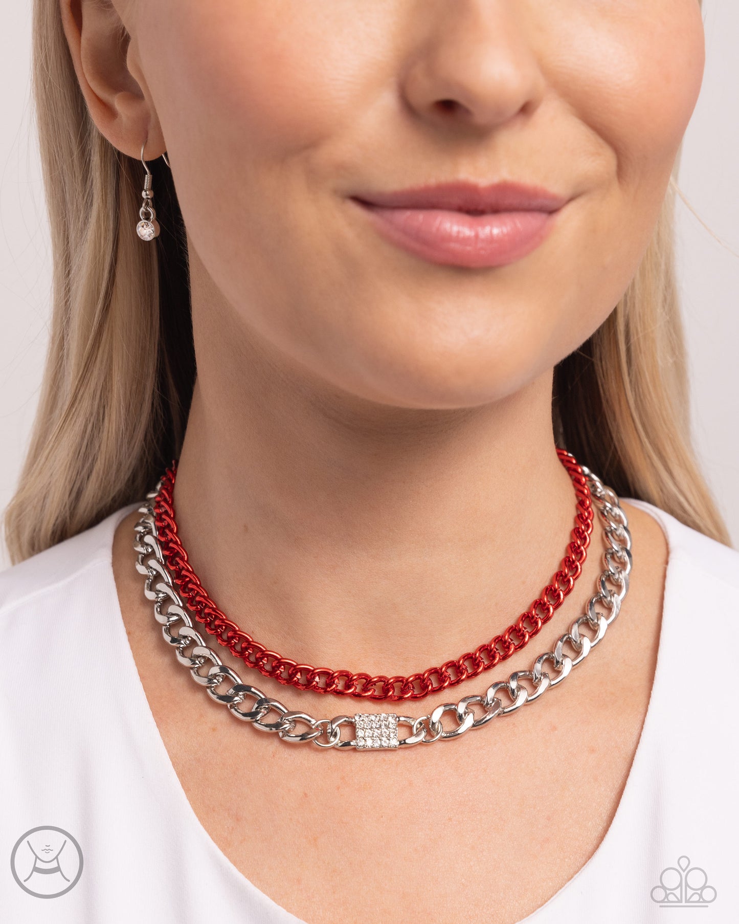 Exaggerated Effort - Red Choker Necklace