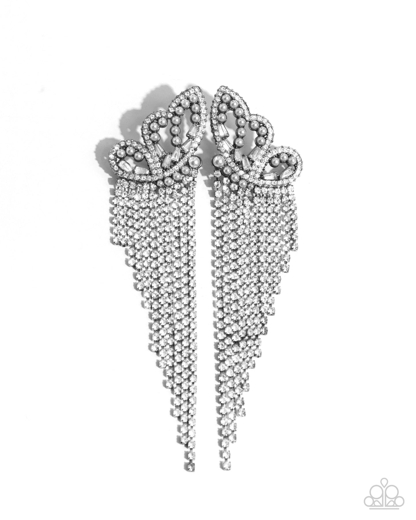 Aerial Accent - Black Post Earrings