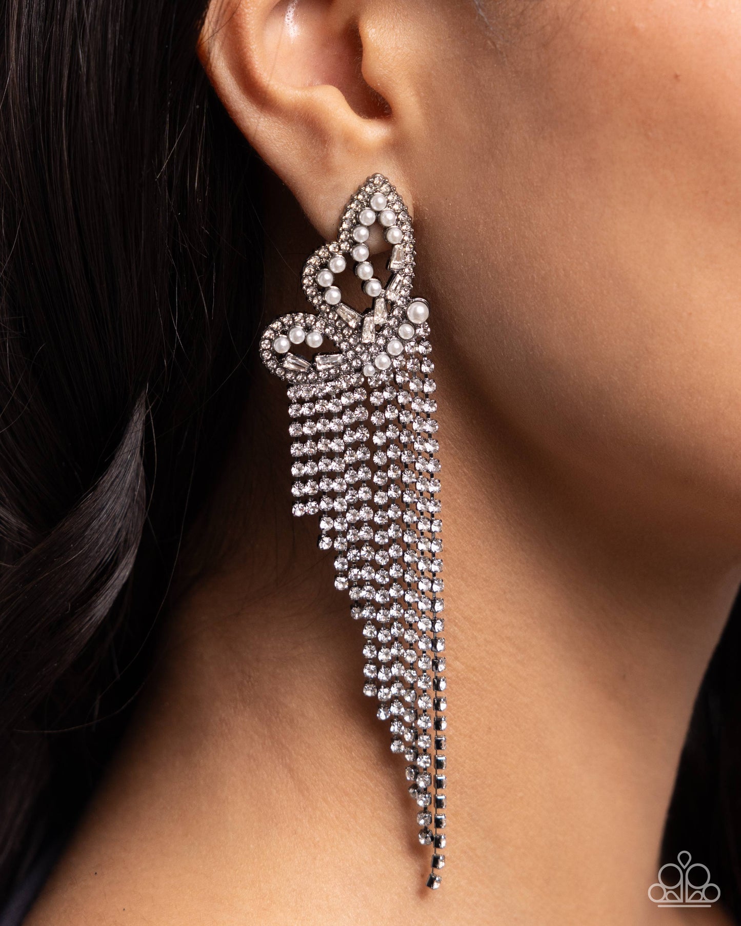Aerial Accent - Black Post Earrings