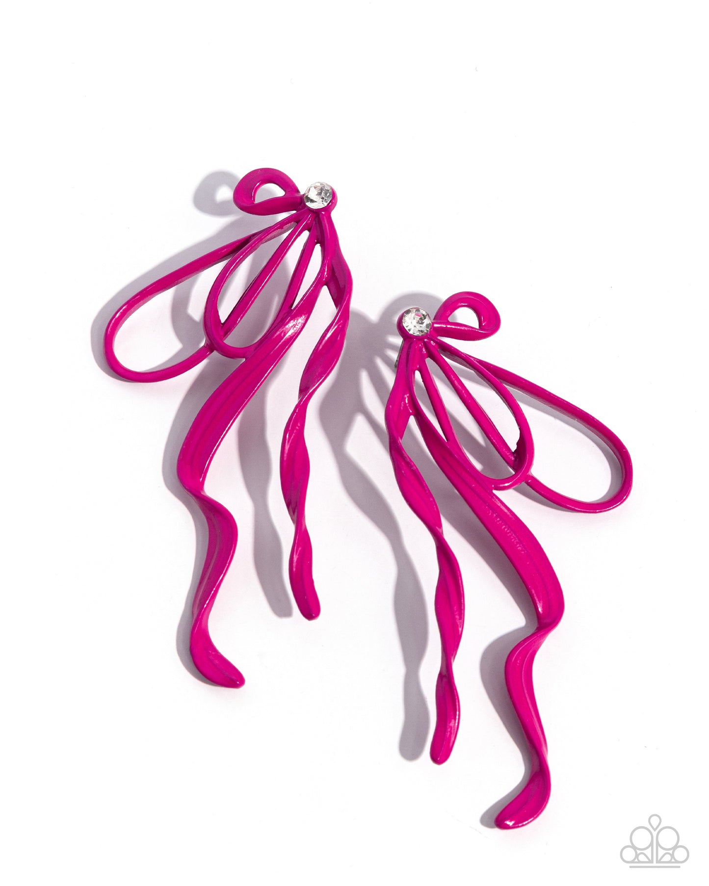 Trendy Tapestry - Pink Post Earrings