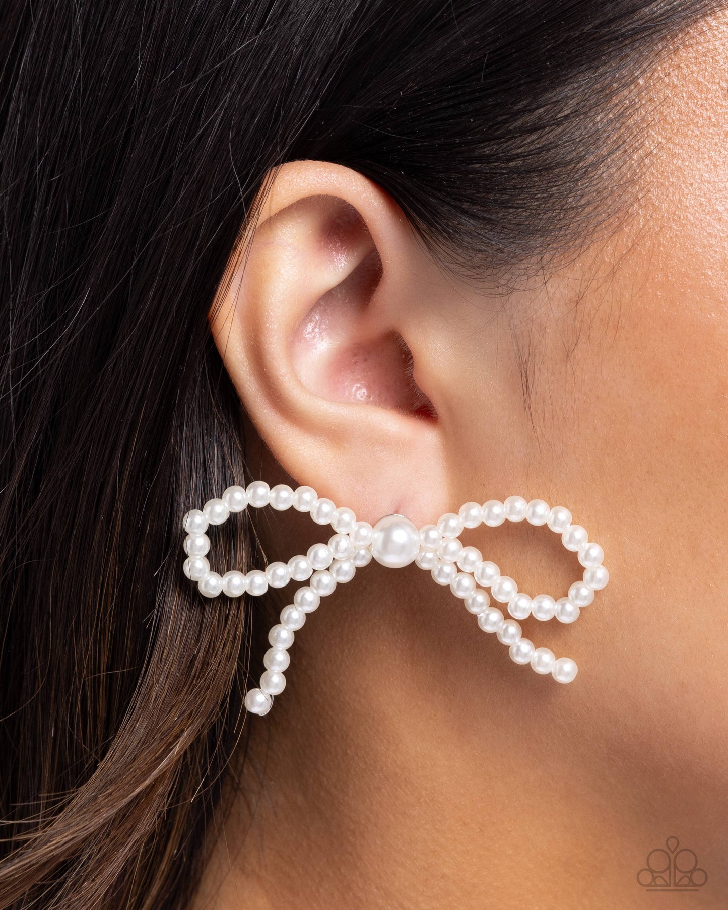 Better Ballerina - White Post Earrings