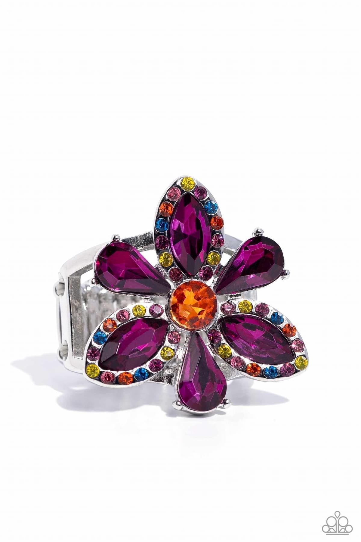 Paparazzi Blazing Blooms Multi ring Life of the Party