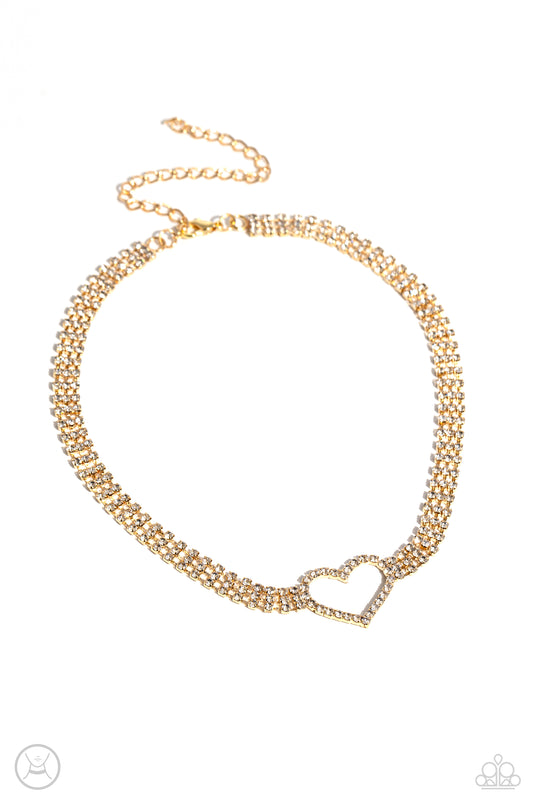 New Releases 7/10 Rows of Romance - Gold Choker Necklace