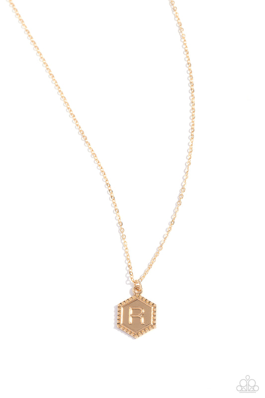 New Releases 9/29 Emblematic Elegance - Gold - R Necklace