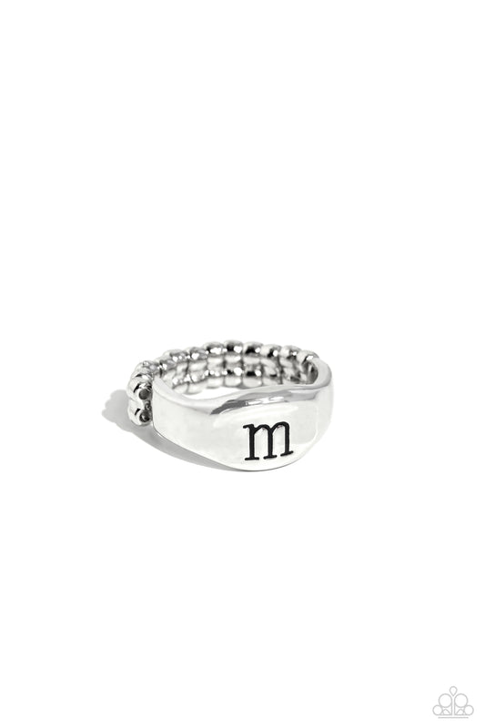 New Releases 4/16 Monogram Memento - Silver - M Ring