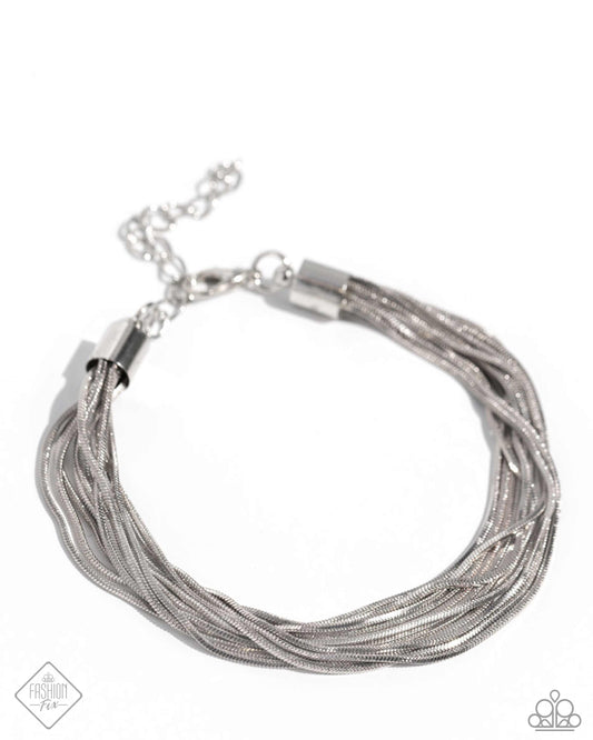 PAPARAZZI ACCESSORIES By a Show of STRANDS - Silver Bracelet