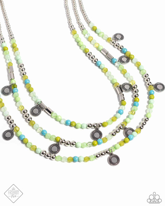 New Releases 4/5 Piquant Pattern - Green Necklace