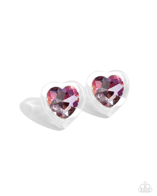 New Releases 7/17 Heart-Pounding Haute - Pink Post Earrings