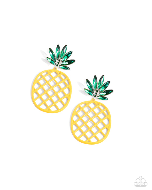 New Releases 3/27 Pineapple Passion - Yellow PostEarrings