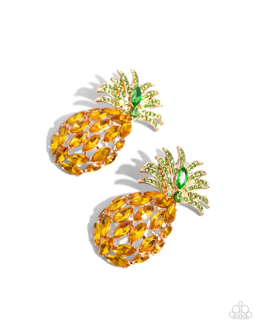 New Releases 5/2 Pineapple Pizzazz - Yellow Post Earrings