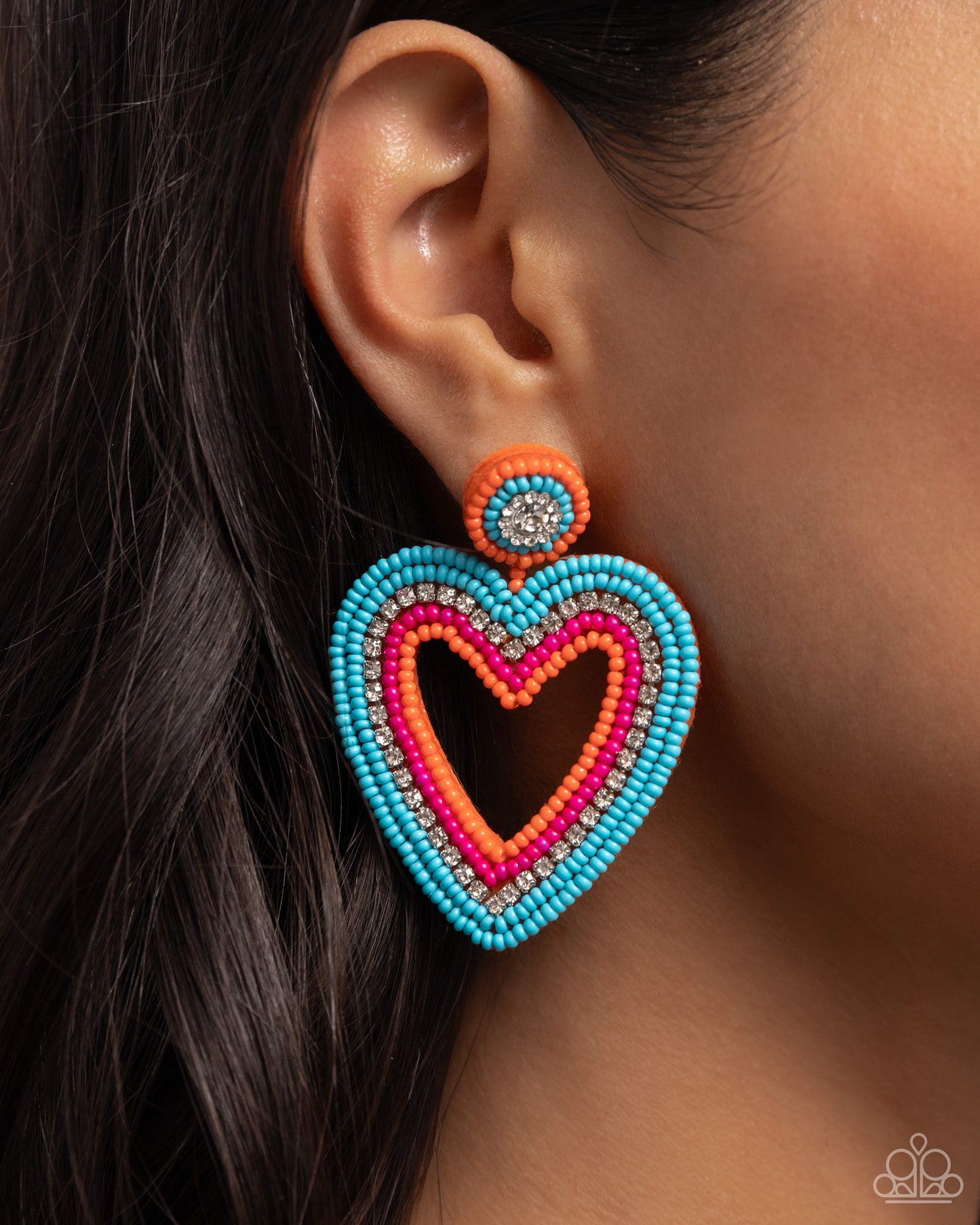 New Releases 7/17 Headfirst Heart - Orange Post Earrings