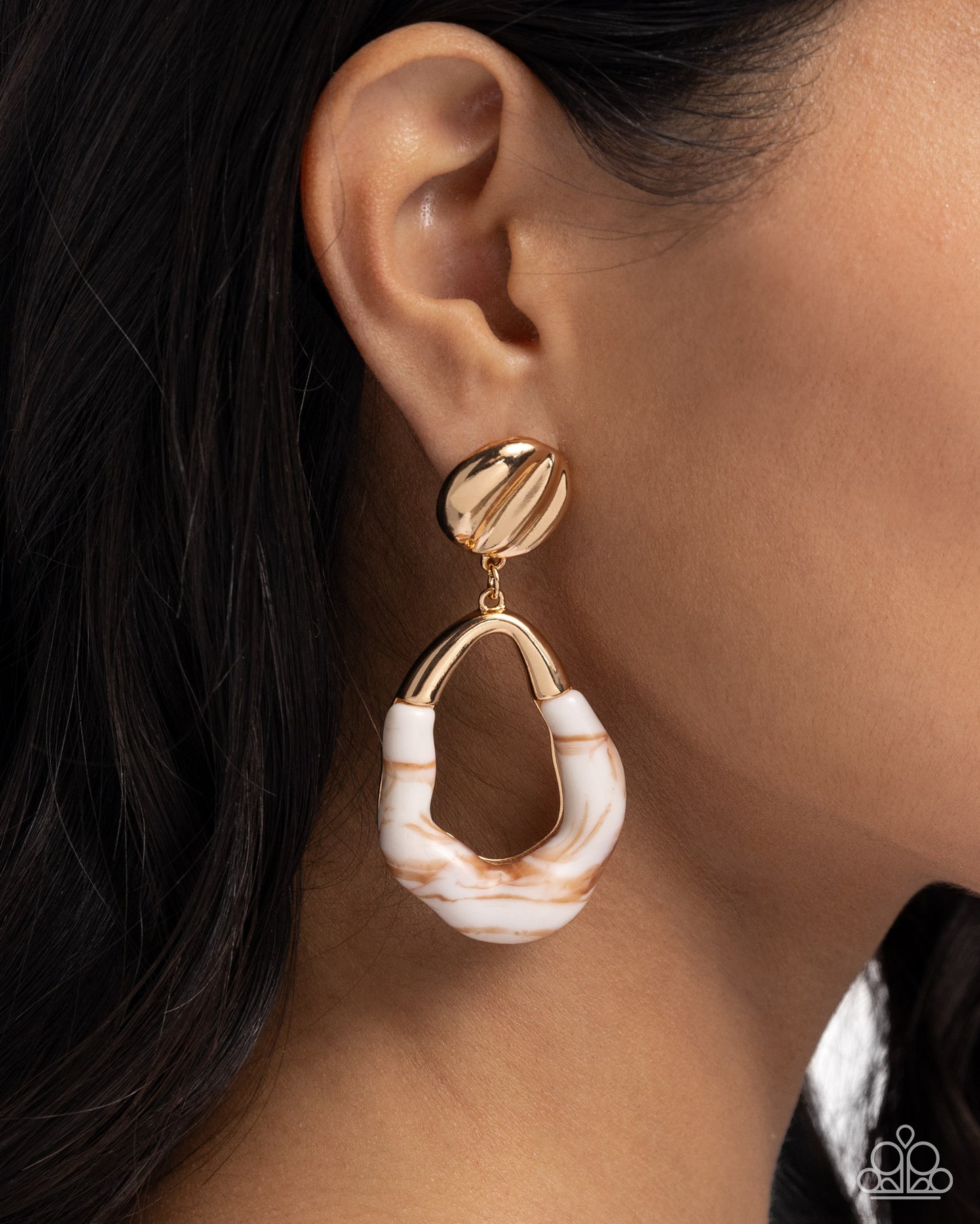 New Releases 9/10 High-Sheen Swirls - Gold Post Earrings