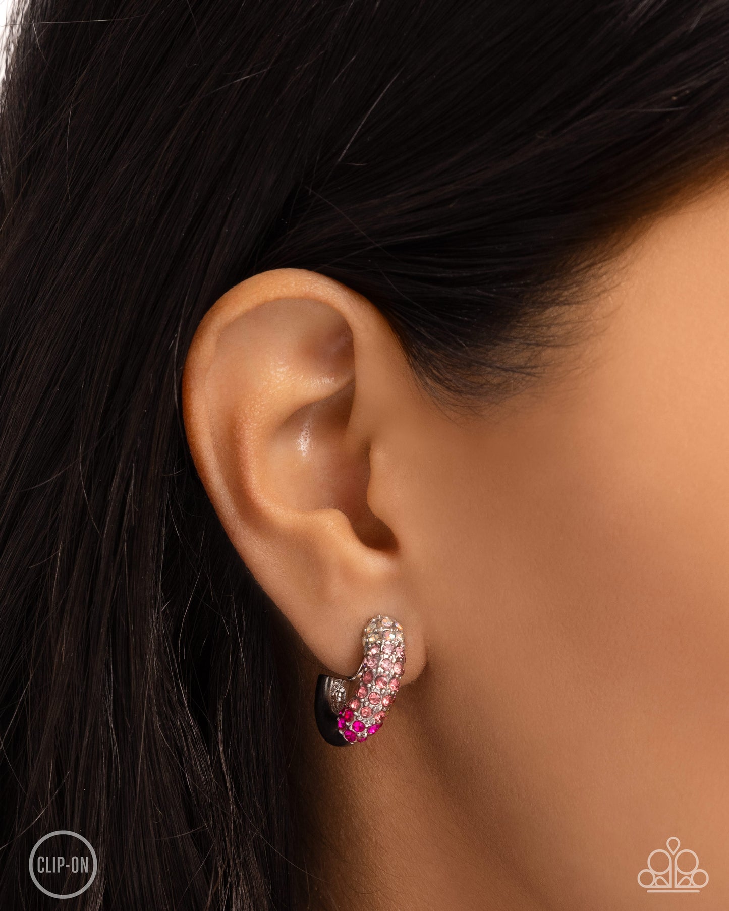 New Releases 9/24 Ombré Observer - Pink Clip-on Earrings