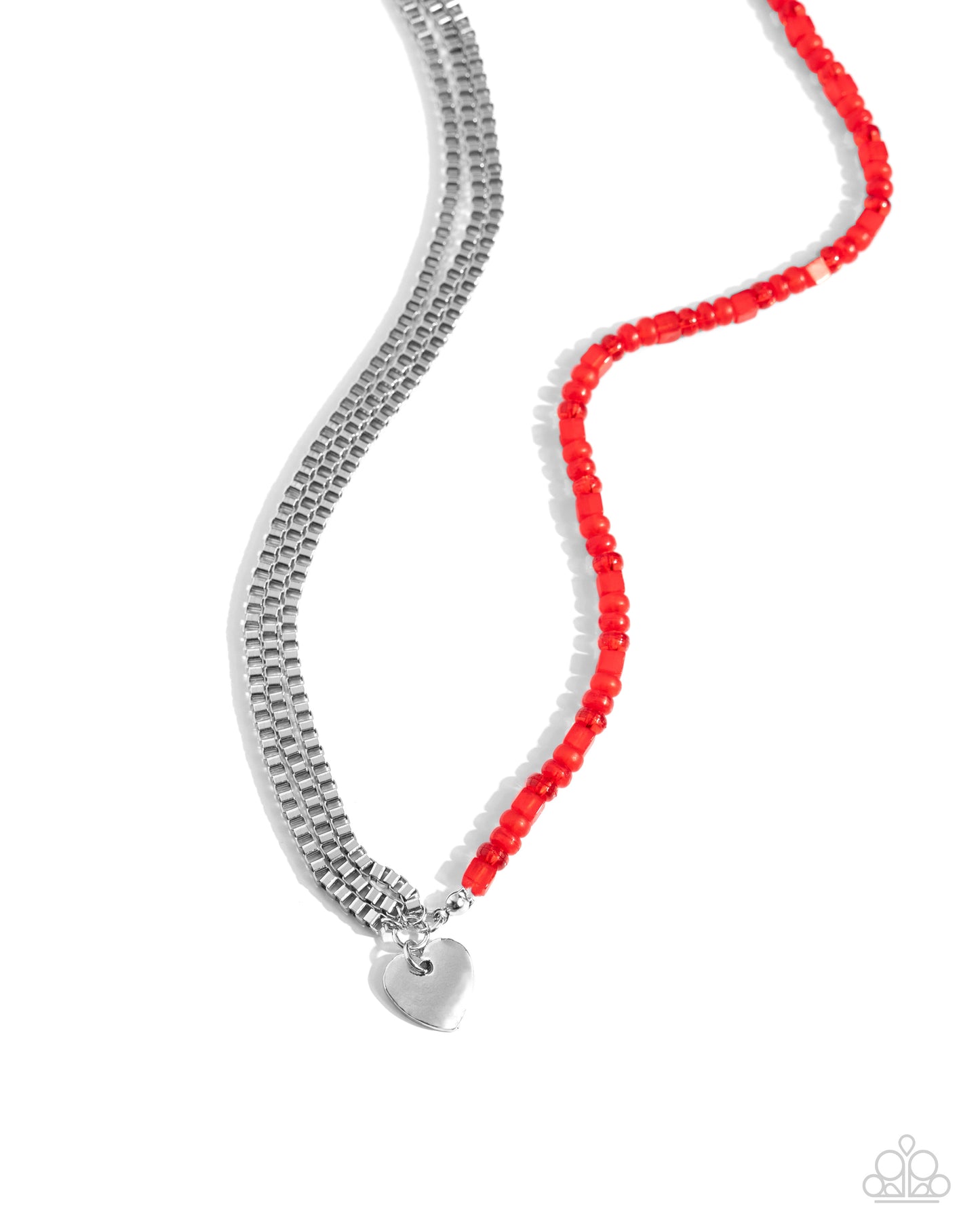 New Releases 7/5 Squared Sweetheart - Red Necklace