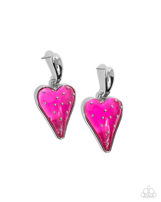 New Releases 7/11 Glossy Goodwill - Pink Post Earrings