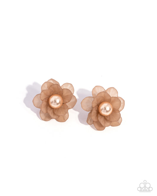 New Releases 7/15 Blooming Backdrop - Brown Post Earrings