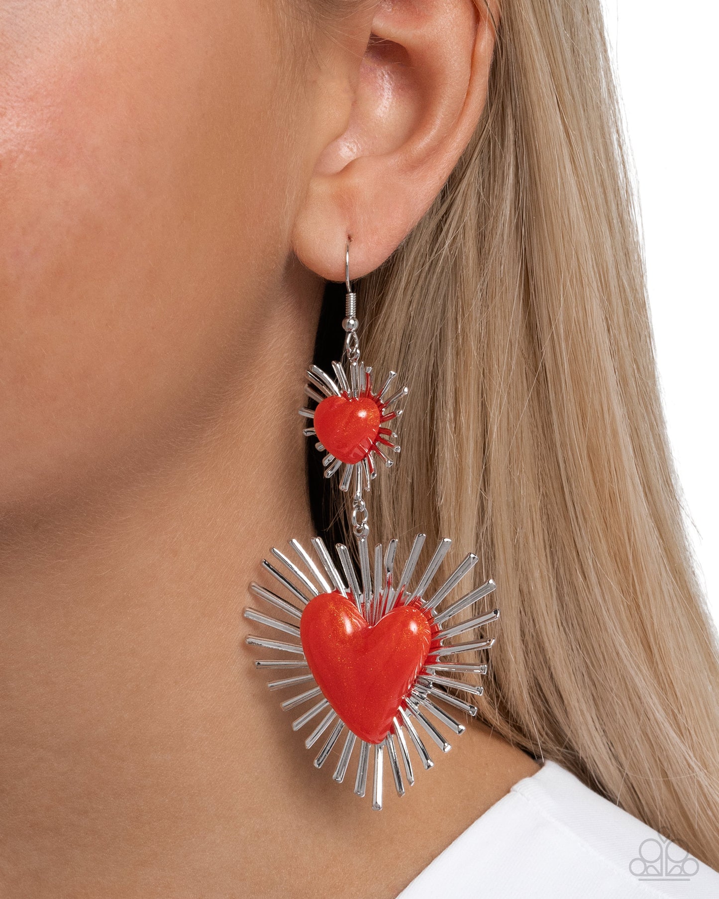 New Releases 7/24 Sunburst Sweethearts - Red Earrings