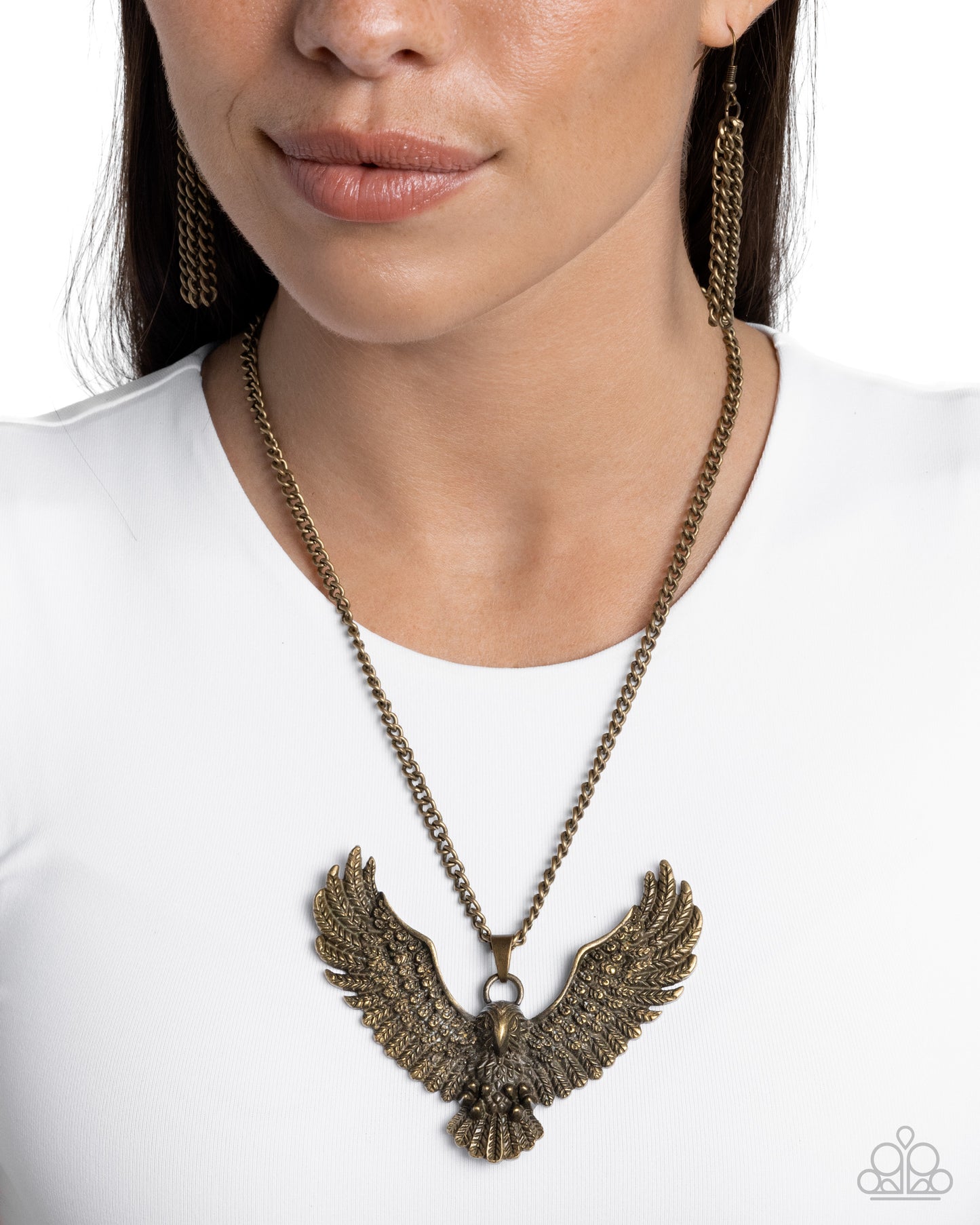 New Releases 6/20 Edgy Eagle - Brass Necklace