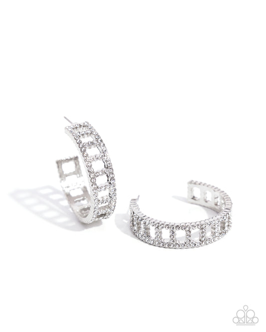 New Releases 7/31 Bridging Brilliance - White Hoop Earrings