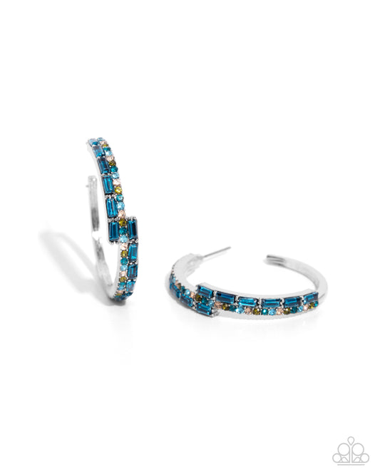 New Releases 7/16 Ritzy Reputation - Blue Hoop Earrings