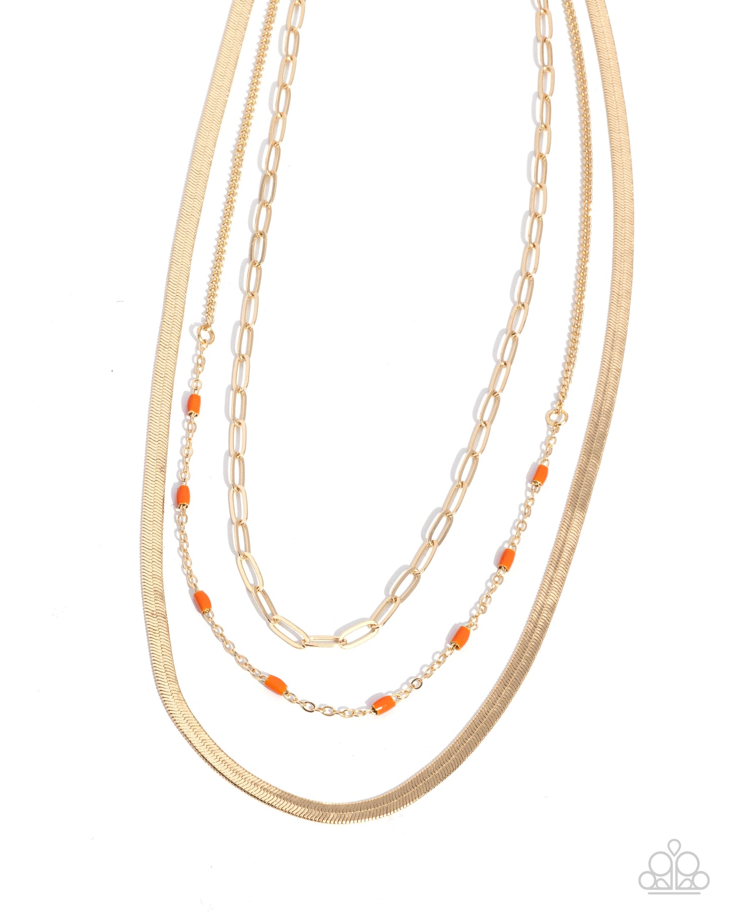 New Releases 9/23 Mismatched Magic - Orange Necklace