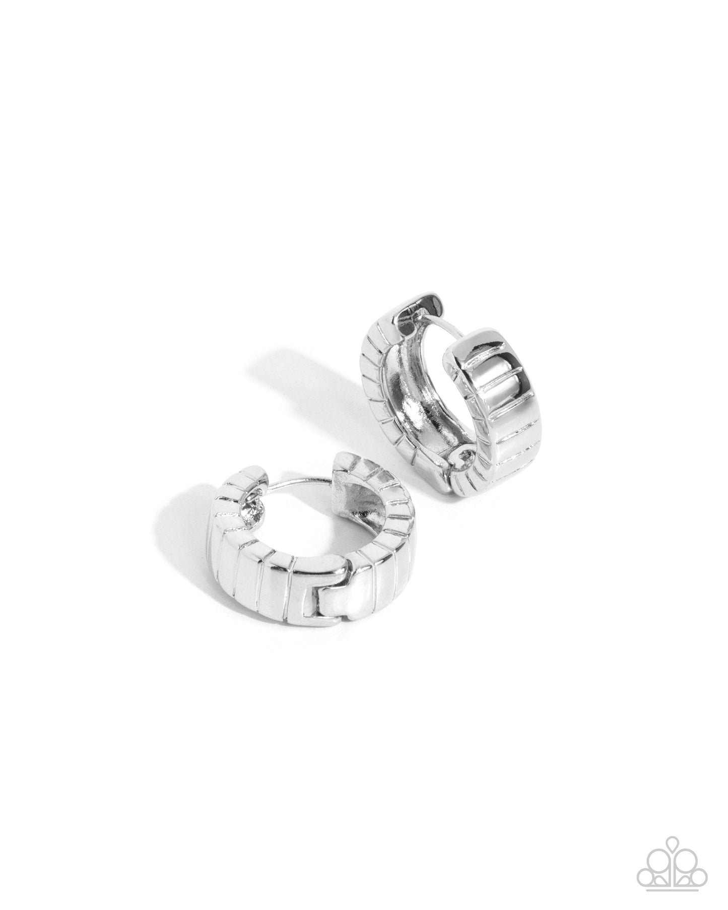 New Releases 10/1 BOLD Up! - Silver Hinge Hoop Earrings