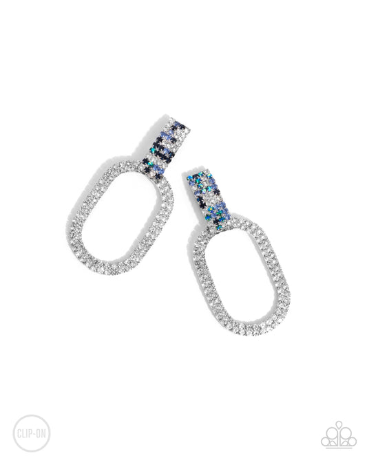 New Releases 9/16 Guarded Glitz - Blue Clip-on Earrings