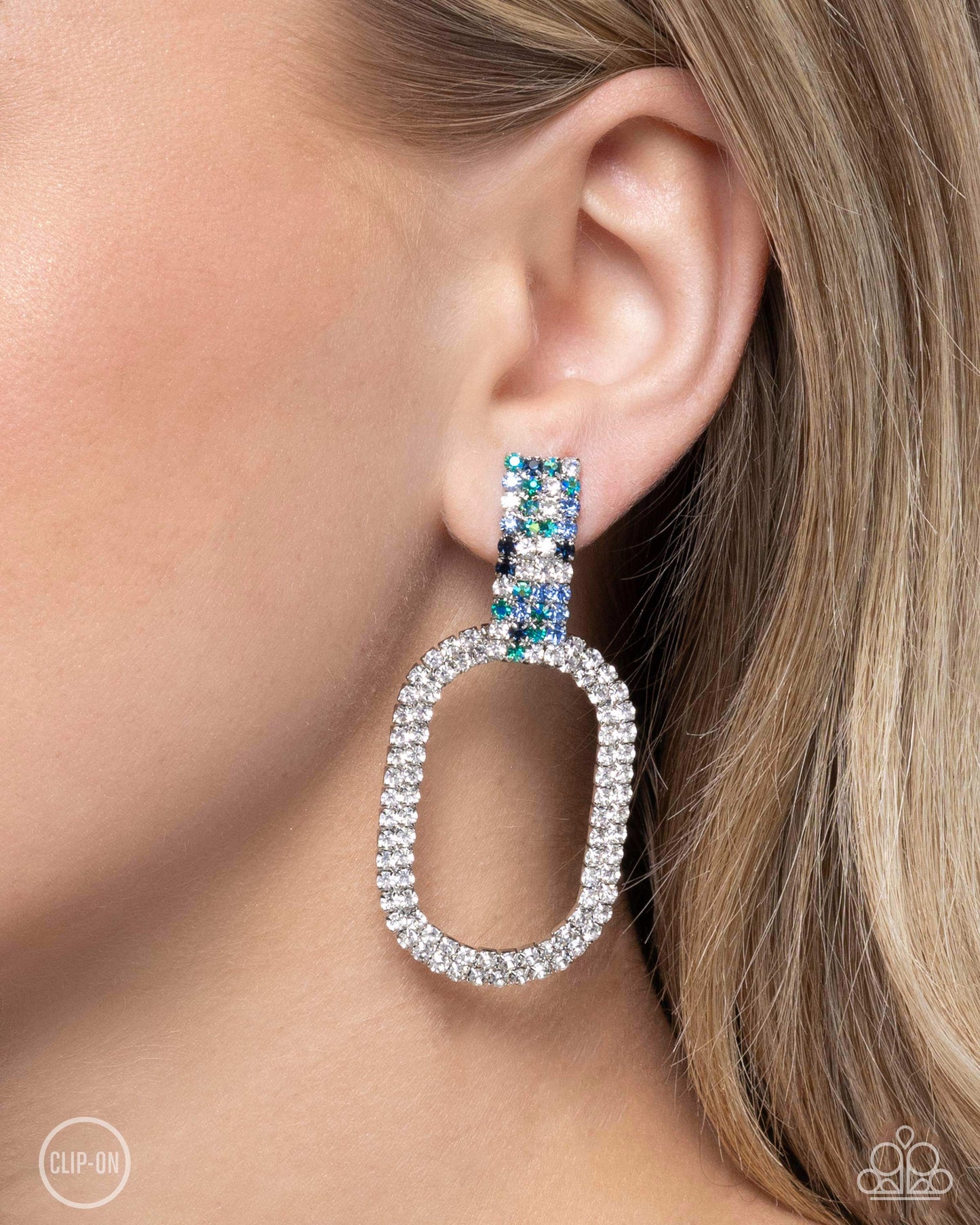 New Releases 9/16 Guarded Glitz - Blue Clip-on Earrings