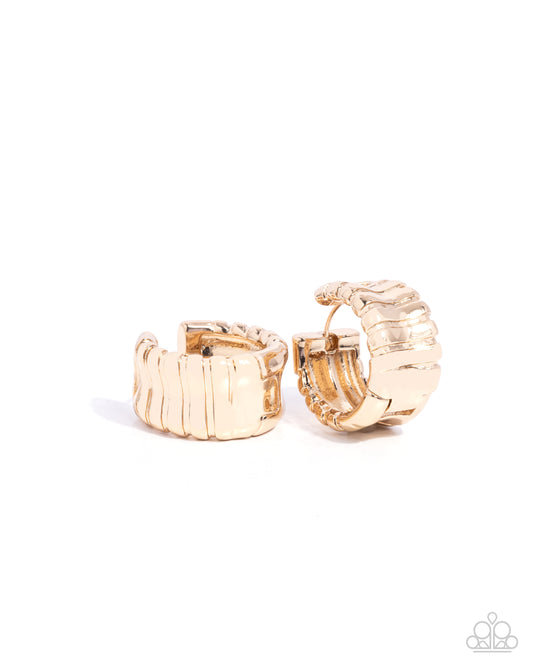 New Releases 10/2 Seamless Sass - Gold Hinge Hoop Earrings