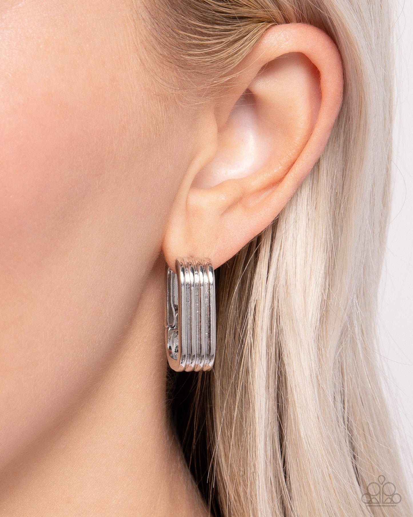 New Releases 8/29 Vendetta Vanity - Silver Hinge Hoop Earrings