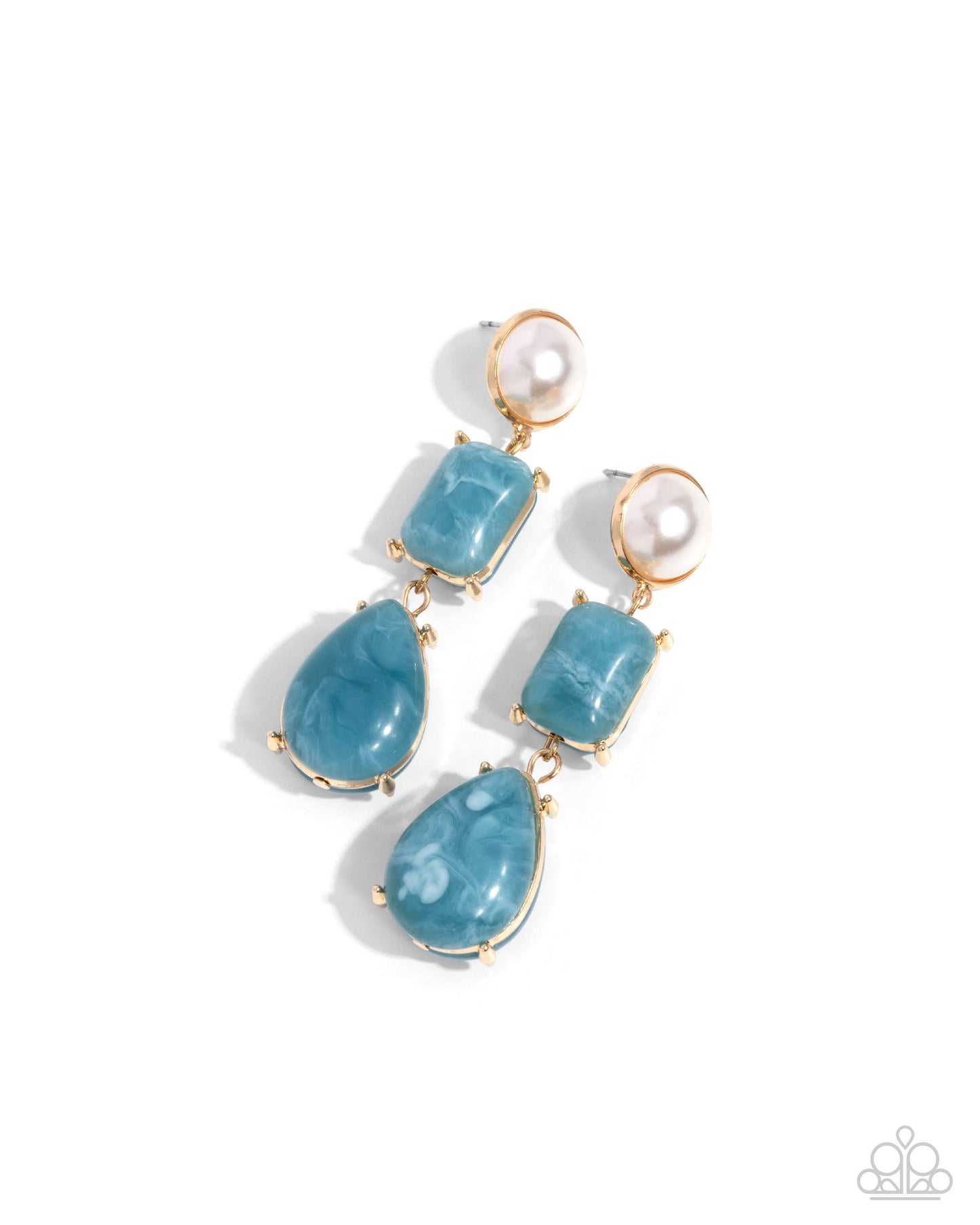 New Releases 7/29 Marbled Masterpiece - Blue Post Earrings