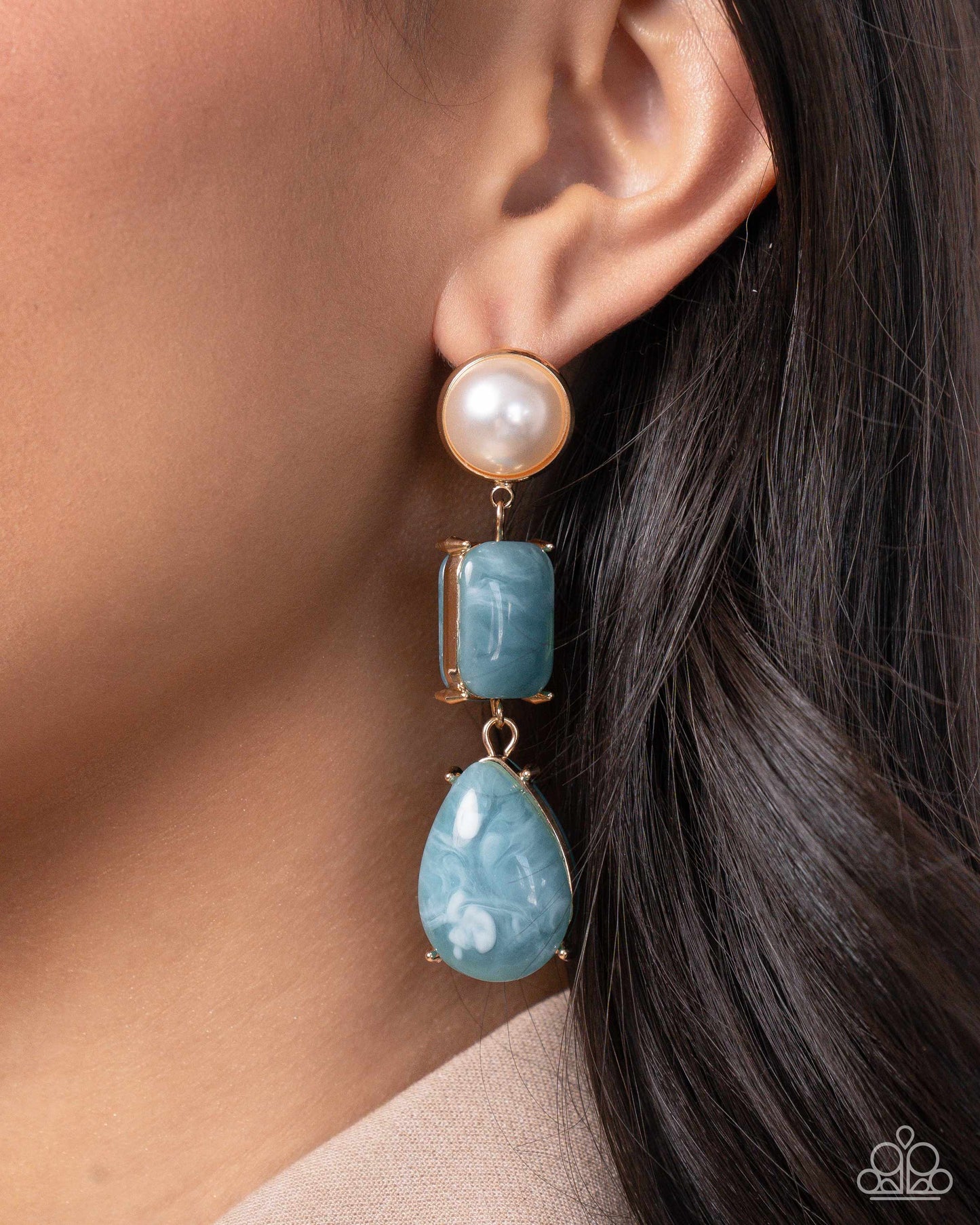 New Releases 7/29 Marbled Masterpiece - Blue Post Earrings