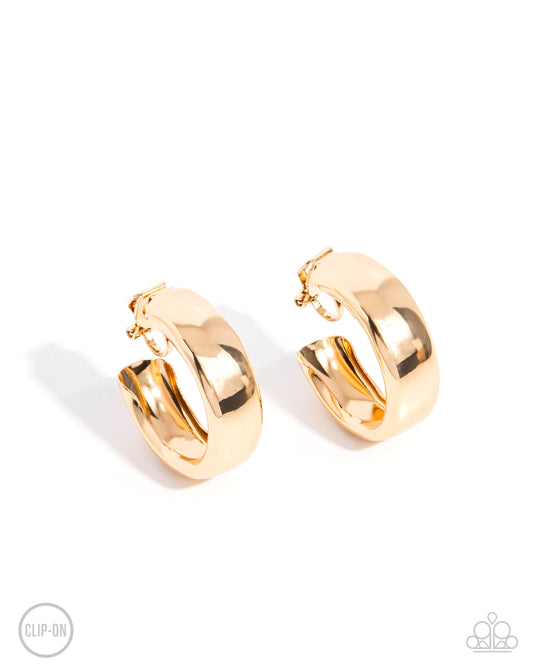 New Releases 8/29 Round Reputation - Gold Clip-on Earrings