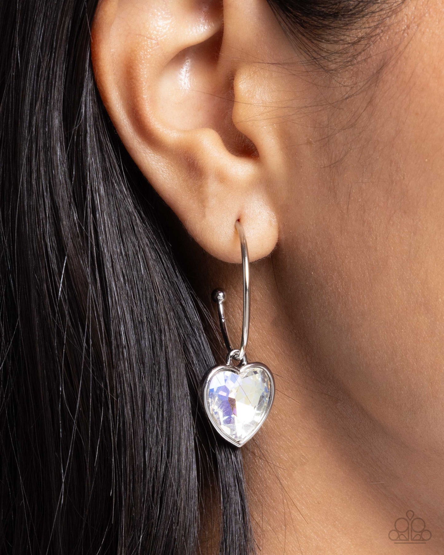 New Releases 9/26 Diamond of the Night - White Hoop Earrings