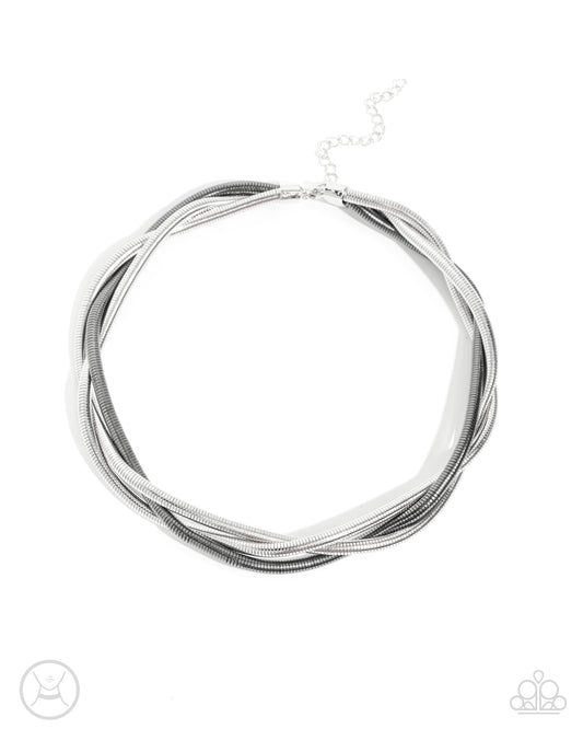 New Releases 10/29 Sleek Splendor - Silver Choker Necklace