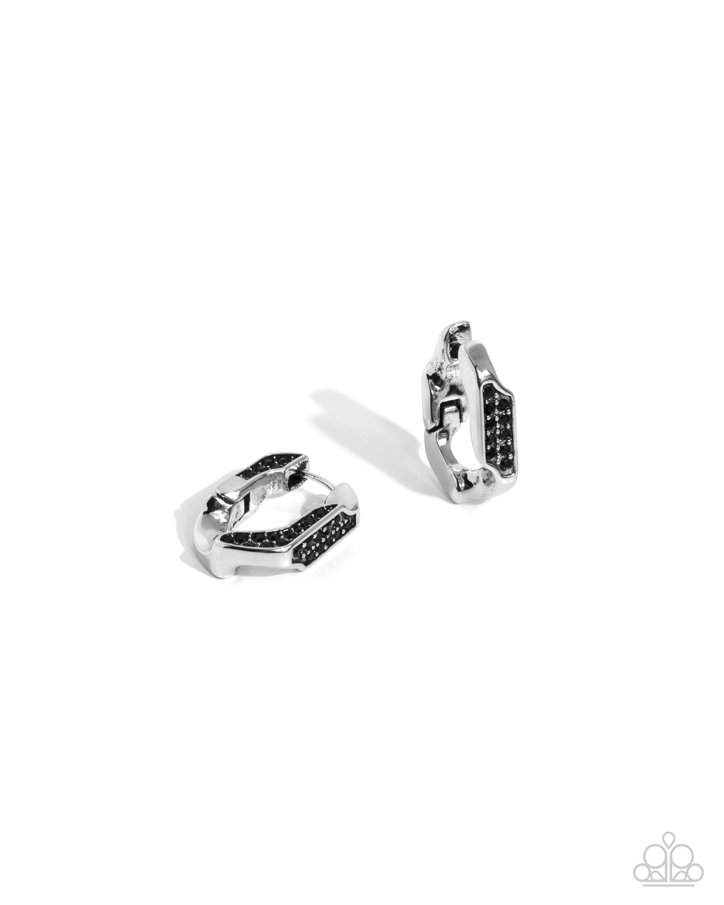 New Releases 9/24 Warped Welcome - Black Hinge Hoop Earrings