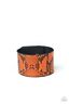 PAPARAZZI ITS A JUNGLE OUT THERE ORANGE WRAP BRACELET