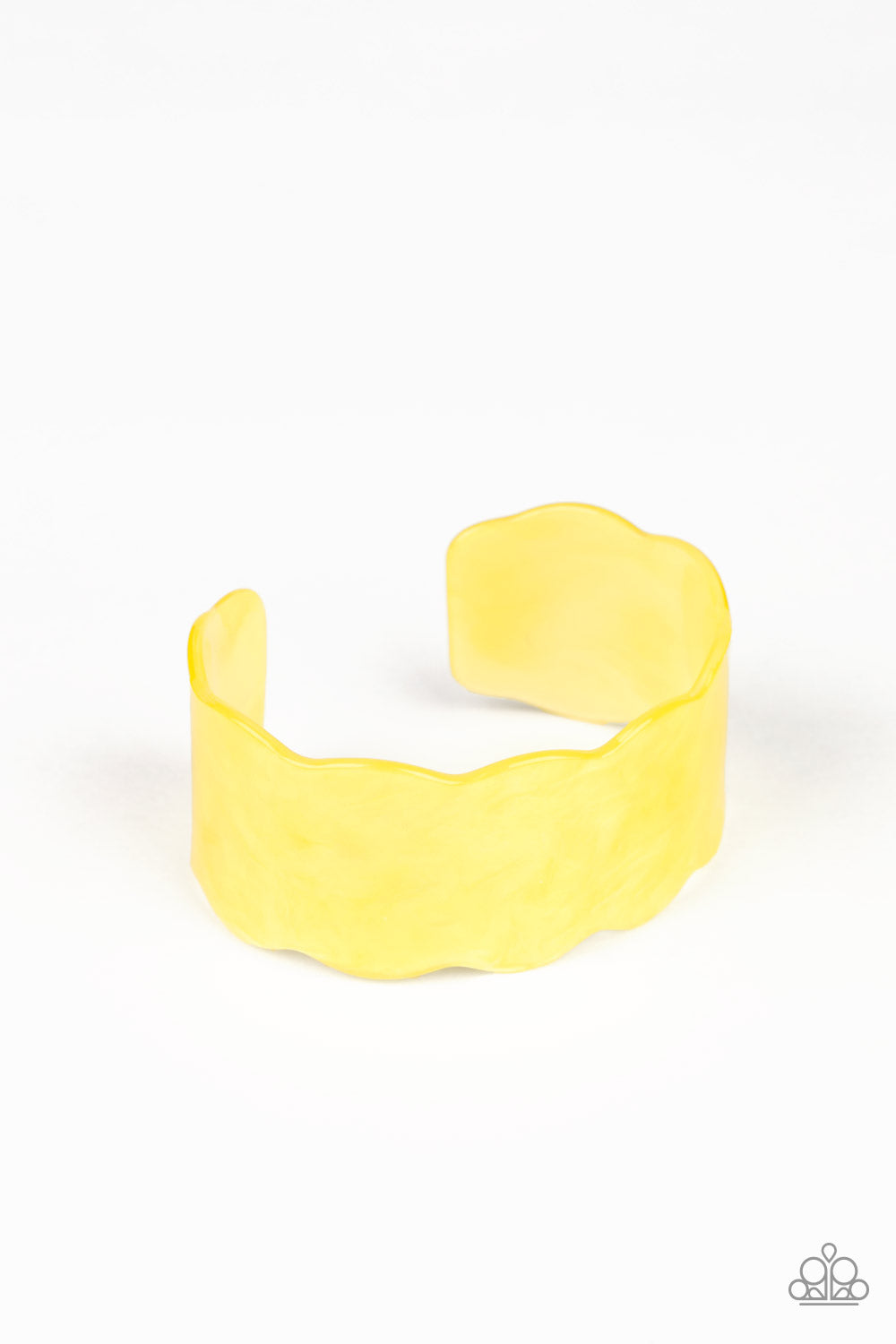  Retro Ruffle - Yellow cuff Bracelet