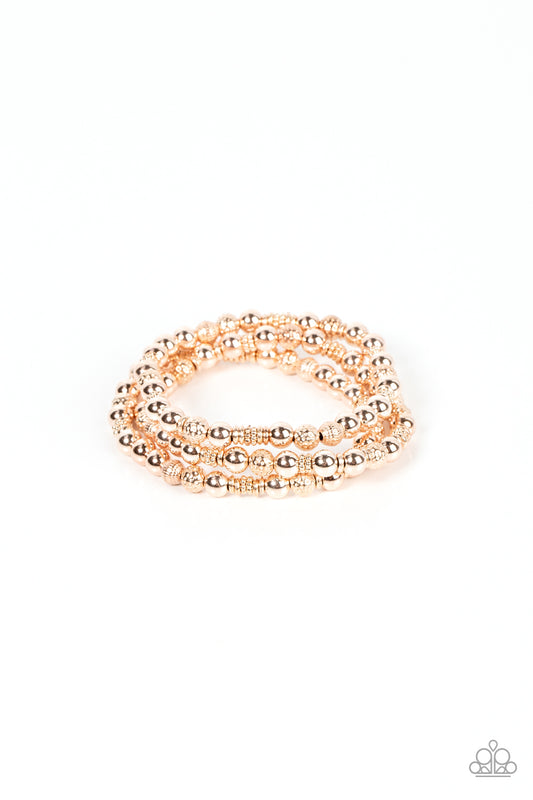 Paparazzi  Boundless Boundaries - Rose Gold Bracelet